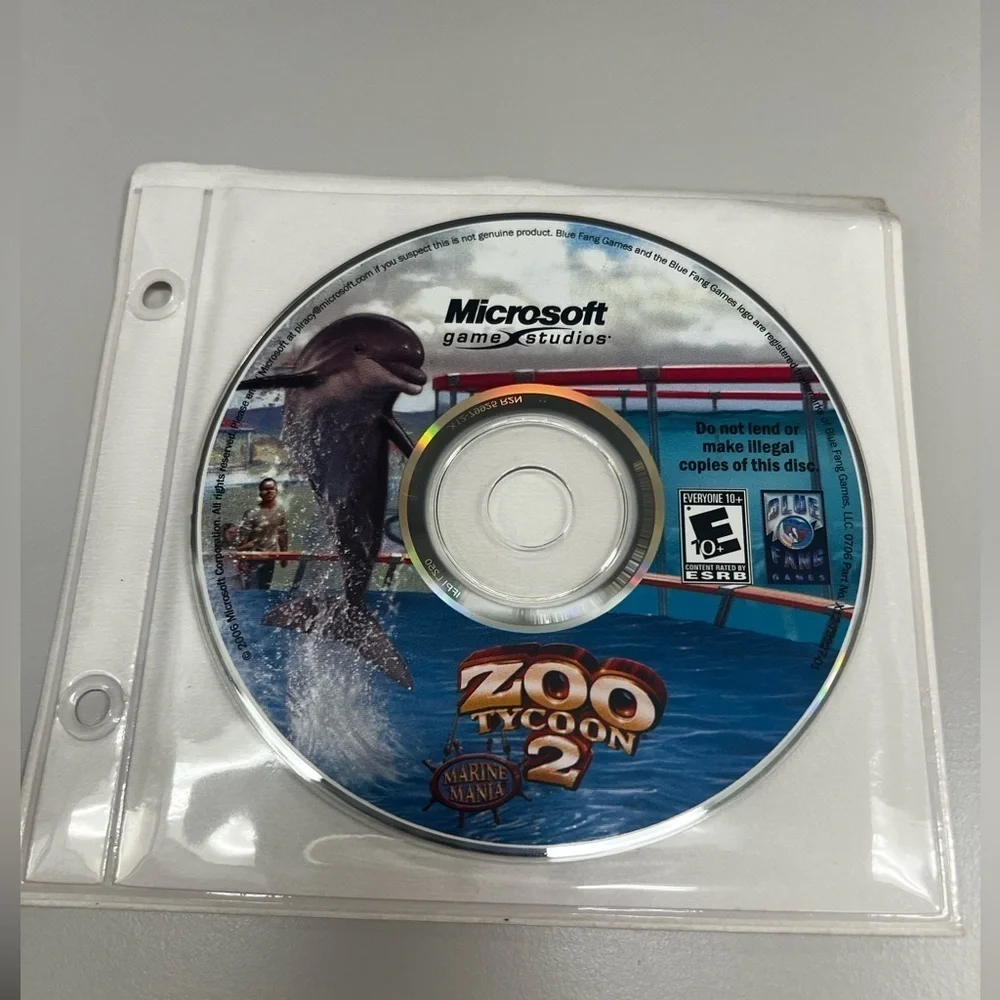 Zoo Tycoon 2 : Marine Mania Expansion Disc (PC, 2006) Microsoft PC Game Preowned